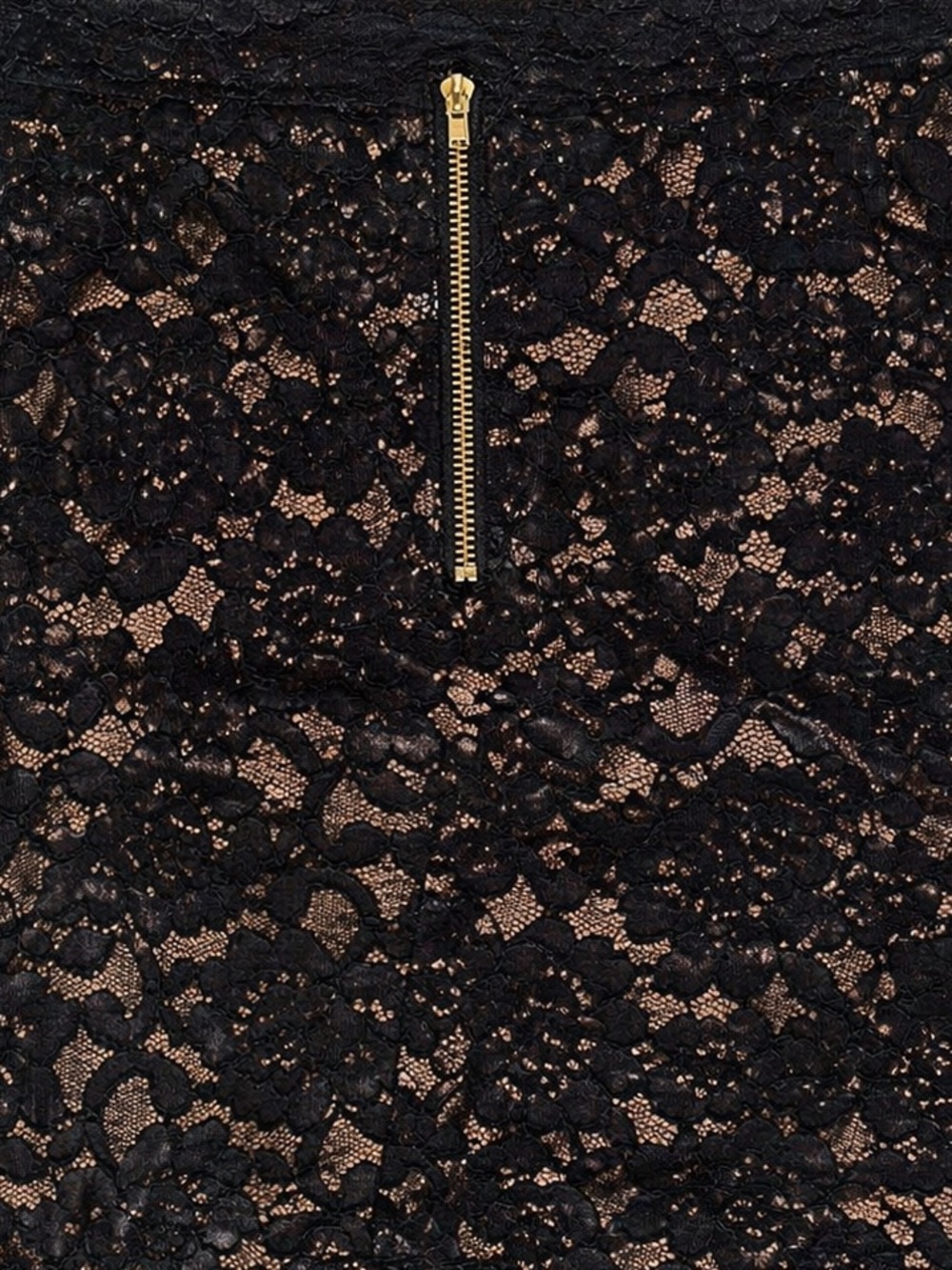 Windsor Black Lace Mini Skirt Size Small Nude Lined Bodycon Zip Back - Picture 9 of 12